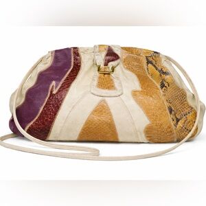 Caprice Patchwork Leather Snakeskin  Boho vintage  Shoulder bag